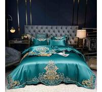 GGYTMQL Feuilles de lit en Satin - Ensemble de literie de Taille Reine Soyeuse de Luxe de Luxe - Plus Doux Que la Soie, Parfait pour Les Cheveux et la Peau, Cadeaux pour Les Femmes G-2,2 m