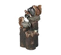 GGYTMQL Fountains de Table Fountains Tablette Fountaine, Fountaine de Jardin extérieure Fountain Resin Ornements avec des lumières LED Statue d'animal pour la Maison de Jardin pour la Maison