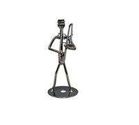 GGYTMQL Garden Ornement 13cm Iron Music Band Figurine Metal Musicien Modèle Modèle Iron Music Player Crafts Vintage Office Home Decor 5