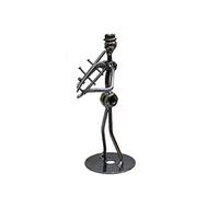 GGYTMQL Garden Ornement 13cm Iron Music Band Figurine Metal Musicien Modèle Modèle Iron Music Player Crafts Vintage Office Home Decor 5