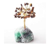 GGYTMQL Gemme Crystal Lucky Money Tree Figurine Ornements Feng Shui Gem Tree pour la Richesse Luck Home Office Decor Gift Crystal Tree (Couleur: Lapis Lazuli)