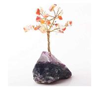 GGYTMQL Gemme Crystal Lucky Money Tree Figurine Ornements Feng Shui Gem Tree pour la Richesse Luck Home Office Decor Gift Crystal Tree (Couleur: Lapis Lazuli)