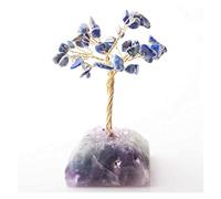 GGYTMQL Gemme Crystal Lucky Money Tree Figurine Ornements Feng Shui Gem Tree pour la Richesse Luck Home Office Decor Gift Crystal Tree (Couleur: Lapis Lazuli)
