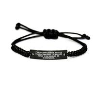 GGYTMQL Gift Bracelet de la corde de conciergerie d'amis au concierge pour l'anniversaire, cite je suis un concierge. Pas un magicien mais je peux voir pourquoi vous pourriez être confus., Acier