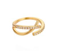 GGYTMQL Girl Products anneaux Ring Jewellery Femme Hommes X-Curve Anneaux pour femmes Géométric Finger X-Curve Ring Femme Engagement Cadeaux