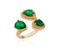 GGYTMQL Girl Products Anneaux Ring Jewellery Femmes hommes Green Water Drop Rings for Women Opening Ring Couple Cadeaux de fiançailles de mariage