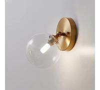 GGYTMQL Gold réglable Mur Light Glass Shade Mur Mur Nordic Bedroom Bedside Lampe en Laiton plafonniers pour Enfants Salon Murale Éclairage G9