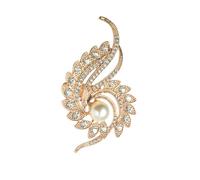 GGYTMQL Grande Vague de déclaration de Fleurs Anneau pour Les Femmes de la Mode plaquée Or Style Paon de Paon réglable Ouverts Larges Boucles de Doigt Confort Fit Un Cocktail Unique Bijoux de fête