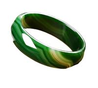 GGYTMQL Green Agate Chalcedony Bangle Jade rétro Wishful Decoration Bracelet Exquis Bijoux Accessoires (56-58 mm)
