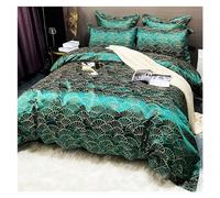 GGYTMQL Housse de Couette en Coton égyptien, 4/6 pièces, Couverture de Couette Jacquard, Feuille, Reine, Roi Taille, Coquette de Couette à literie UI