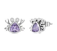 GGYTMQL Incrusté de Zirconium Triangulaire Violet pour Les Bijoux d'oreilles