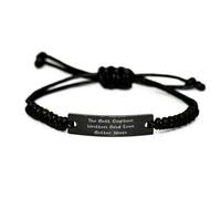 GGYTMQL Inspirer les cadeaux de la nièce, la meilleure légende écrite et, Idée de cadeaux de bracelet de corde noire d'anniversaire épique pour tante, cadeaux de nièce de tante, petit zinc plaqué