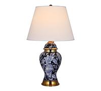 GGYTMQL Lampe de Table en Porcelaine Bleue et Blanche de Style Chinois Lampes de Table de décoration en céramique Vintage pour Chambre/Salon Lampe Chinoiserie en Porcelaine 67 * 40 cm