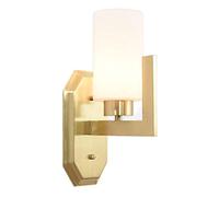 GGYTMQL Lampe Murale scandinave créative en Or, éclairage Mural simplicité Moderne, Application Murale de décoration intérieure. Éclairage de Montage Mural en Verre en Laiton E27, pour la Lanterne