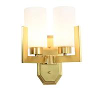 GGYTMQL Lampe Murale scandinave créative en Or, éclairage Mural simplicité Moderne, Application Murale de décoration intérieure. Éclairage de Montage Mural en Verre en Laiton E27, pour la Lanterne