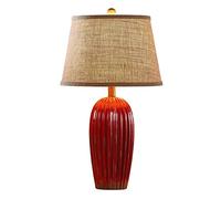 GGYTMQL Lampes de Table de Chevet de Chambre à Coucher Lampe de Table Moderne en céramique Vert Sarcelle glaçure Fait à la Main en Lin Tambour Abat-Jour décor pour Salon Chambre Maison Chevet Table