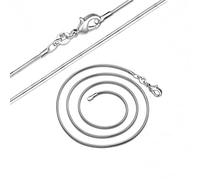 GGYTMQL Largeur 1 mm 925 Collier de chaîne de Serpent Longueur de 40 cm-80 cm pour la chaîne de Fabrication de Bijoux pour Collier Pendentif fabriqué en Chine