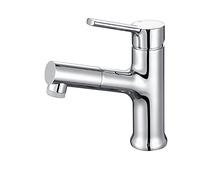 GGYTMQL Le mélangeur de Salle de Bain Taps avec Pull Out pullable rétractable rétractable lavabo à Eau Chaude et à Eau Froide Robinet de mélangeur de Bassin à Handle Unique pour Salle de Bain, Noir C