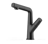 GGYTMQL Le mélangeur de Salle de Bain Taps avec Pull-streptable soulevant Le soulèvement de lavabo à Eau Chaude et Froide Taps à 360 ° Rotation de lavabo Rotatif Robinet de Bassin à poignée Unique