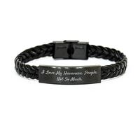 GGYTMQL Les amateurs de chiens havanais adoreront ce bracelet en cuir tressé drôle, les cadeaux d'amis ou de famille, des cadeaux uniques d'anniversaire pour lui, petit, cuir, pas de pierre précieuse