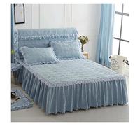 GGYTMQL Lit de Couvre-lit de lit avec Feuilles élastiques Imitation en Coton en Dentelle matelassée et Coucher de lit épaissisé Gril Maiden Gril (Couleur: A, Taille: Code 180x220cm) (Un Code