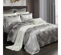 GGYTMQL Lit Quatre pièces Set Couvre-couchette en Soie en Soie Nue Couvercle de Courtepointe de Couchage en Satin litière Douce adaptée à la Peau (d 220 * 240cm) (d 220 * 240cm)