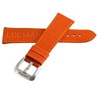 GGYTMQL Locman masculin de 25 mm de bracelet de montre en tissu orange avec boucle argentée