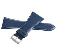 GGYTMQL Locman masculin de 36 mm en cuir bleu sangle de montre avec boucle argentée