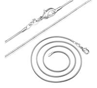 GGYTMQL Longueur 16-30 pouces (40-75 cm) 100% chaînes Colliers 1 mm Collier de serpents