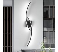 GGYTMQL Lumière Murale à LED, luminaires d'éclairage Mural en Argent intérieur, Barre Murale LED de Barre Courbe Moderne, lumières murales à LED à l'intérieur pour Le Salon Miroir de vanité de