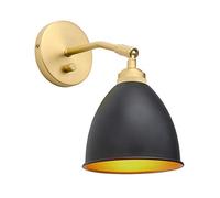 GGYTMQL Lumière Murale en métal Industrielle, lumière Murale à Applique à Commutation Dimmable, Lampe Murale Vintage E27 pour Le Salon de la Cuisine de Cuisine Cafe Bar (Laiton)