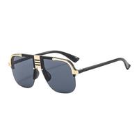 GGYTMQL Lunettes de Soleil Femmes Men Bouclier Gradiesnts Lens Métal Frame d'alliage Lunets de Soleil UV400