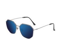 GGYTMQL Lunettes de soleil hexagonales pour hommes et femmes en métal à double pont pour verres, bleu, Taille unique