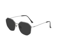 GGYTMQL Lunettes de soleil hexagonales pour hommes et femmes en métal à double pont pour verres, Noir , Taille unique