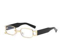 GGYTMQL Lunettes de Soleil Hip-hop rectangulaires Vintage Metal Sun Glasses Men Femmes Rectangle UV400