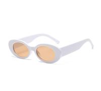 GGYTMQL Lunettes de Soleil ovales Femmes Hommes Luxe Petit rétro Verres de Soleil ovales