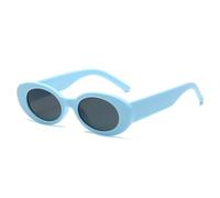 GGYTMQL Lunettes de Soleil ovales Femmes Hommes Luxe Petit rétro Verres de Soleil ovales
