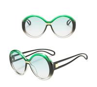 GGYTMQL Lunettes de Soleil pourdies surdimensionnées Round Retro Oval Lens Gernes pour Hommes UV400 Driving Eyewear