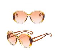 GGYTMQL Lunettes de Soleil pourdies surdimensionnées Round Retro Oval Lens Gernes pour Hommes UV400 Driving Eyewear