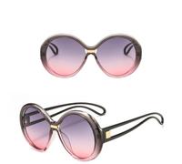 GGYTMQL Lunettes de Soleil pourdies surdimensionnées Round Retro Oval Lens Gernes pour Hommes UV400 Driving Eyewear