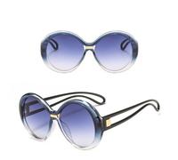 GGYTMQL Lunettes de Soleil pourdies surdimensionnées Round Retro Oval Lens Gernes pour Hommes UV400 Driving Eyewear