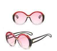 GGYTMQL Lunettes de Soleil pourdies surdimensionnées Round Retro Oval Lens Gernes pour Hommes UV400 Driving Eyewear