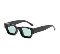 GGYTMQL Lunettes de soleil tendance pour femme - Style rétro punk - UV400, noir/vert, Taille unique