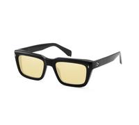 GGYTMQL Lunettes de soleil vintage en acétate pour homme, Noir/jaune, Taille unique