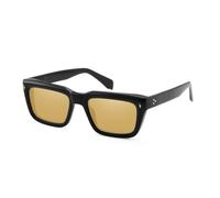 GGYTMQL Lunettes de soleil vintage en acétate pour homme, noir/orange, Taille unique