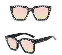 GGYTMQL Luxury Vintage Sunglasses Femmes Couleurs de Bonbons Eyewear surdimensionnés pour Les Femmes/Hommes Verres Femmes Square UV400