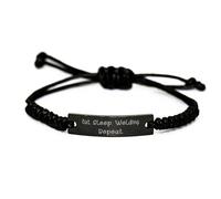 GGYTMQL Manger. Dormir. Soudage. Répéter. Bracelet à corde noire, bracelet gravé de soudage, meilleurs cadeaux pour le soudage