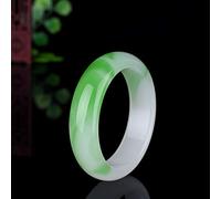 GGYTMQL Mesdames Bangles, 54-64 mm Elegant Femme's Classcial Jade Bangle Bangle Bracelet, bracelets de chaîne de jade à main verte naturelle, bijoux de filles artisanaux avec boîte, 60 mm