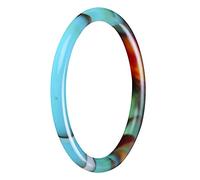GGYTMQL Mesdames Natural Colored Chalcedon Agate Jade Style Ethnique Bracelet en Jade coloré avec boîte 55 mm