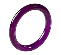 GGYTMQL Mesdames Natural Elegant Purple Jade Brangles, bracelet en jade Bracelet Purple Agate Wide Band Purple Chalcedon Bracelet Jade, avec boîte à bijoux, 56-62 mm, 60 mm